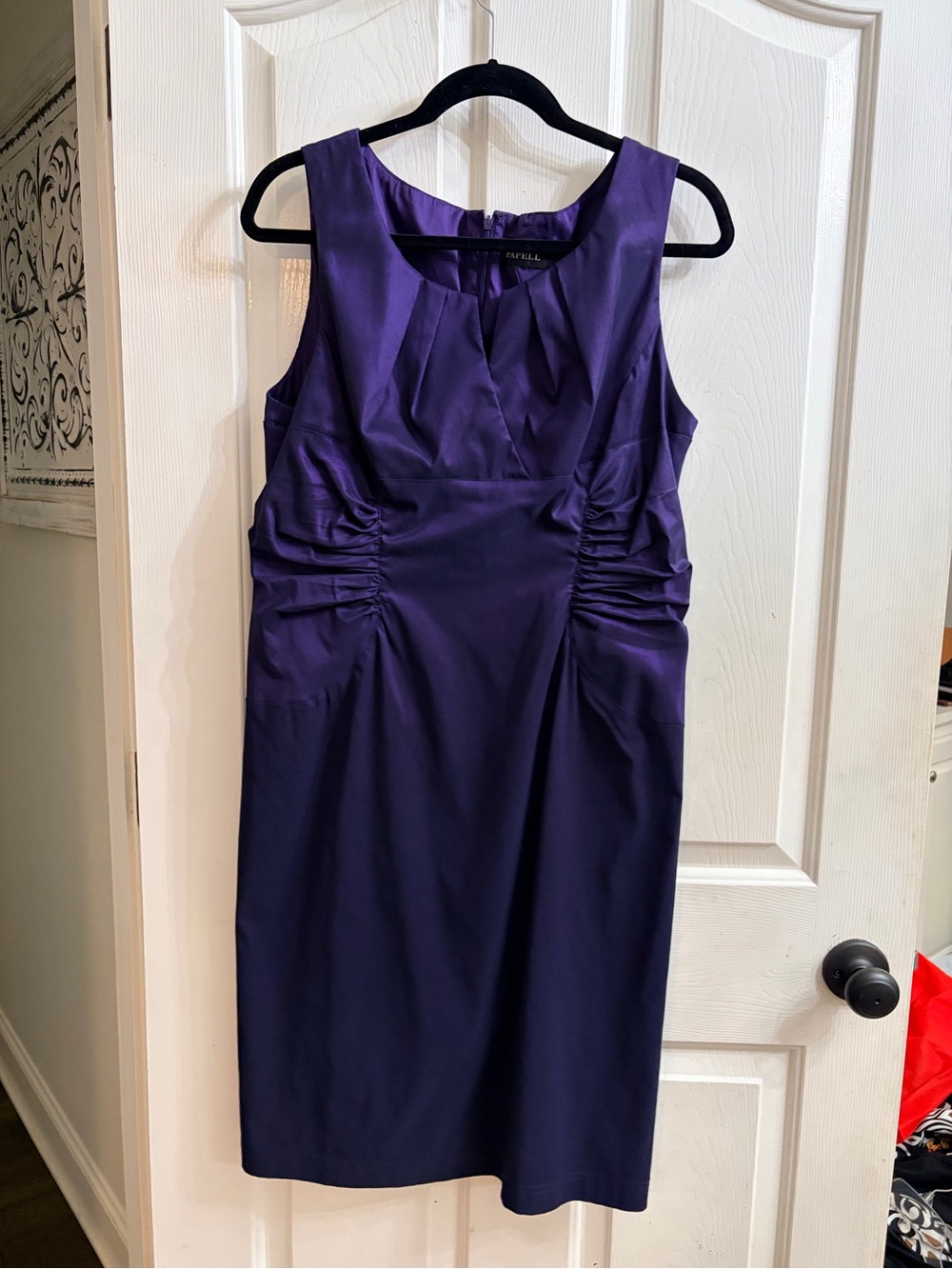 Adrianna Papell Deep Purple Sleeveless Sheath Dress